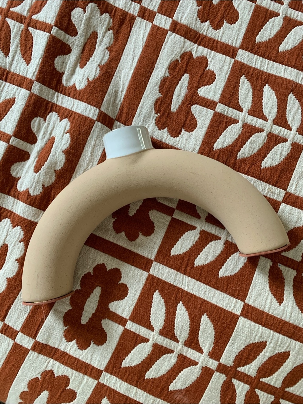 West Elm Ceramic Arch U Shaped Candle Holder